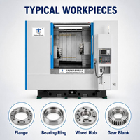 Torno vertical CNC de doble torreta FANUC VTC850 de alta resistencia para piezas de turbinas en la industria energética