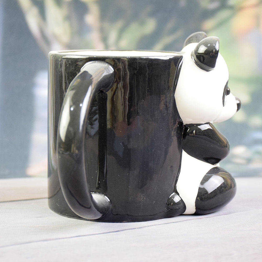 Panda-Themed Tiki Mug with Handle Eco-Friendly Porcelain Modern Design for Wine for Parties