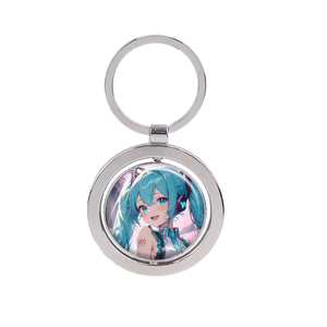 Nuevo Llavero Metálico de Anime con Diseño de Chica Anime Mixta Maomao, Dije de Gengar de Dibujos Animados, con Foto Redonda Giratoria en el Interior, Llavero de Descompresión - Product Image 2