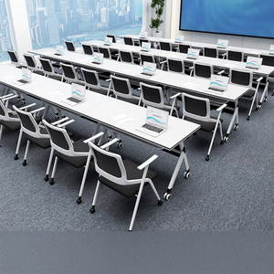 Mesa de Entrenamiento Plegable Económica, Escritorio de Oficina Móvil, Mesa Larga Enlazable, Diseño Moderno, Mesa Basculante para Instituciones Educativas - Product Image 2