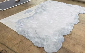 Cao cấp tùy chỉnh Tay Chần New Zealand len thảm kích thước lớn sang trọng handmade Viscose Thảm phòng khách biệt thự khách sạn Hội trường - Product Image 3