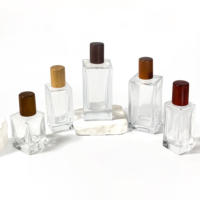 Flacon de parfum en verre rectangulaire de luxe vide, 30ml, 35ml, 50ml, 100ml, vente en gros du fabricant