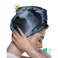 Bonnet pour cheveux en gros, 100% soie de mûrier, soin des cheveux, grande taille, couleur unie, bonnet de nuit en soie, bonnet de sommeil pour femmes