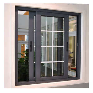 Ventana Corredera de Aluminio con Vidrio Templado, Diseño de Rejillas, Resistente a la Humedad, Insonorizada, Ventana Corredera de Aluminio con Doble Acristalamiento - Product Image 3