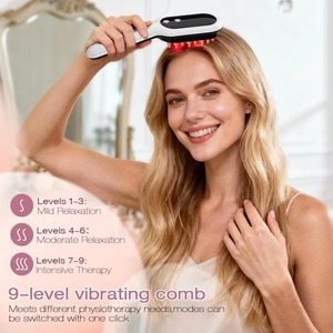 Cepillo Eléctrico Portátil XBH para el Cuidado del Cabello, Peine Masajeador de Cuero Cabelludo con Vapor, Vibración y Microcorriente para el Crecimiento del Cabello y Aplicación de Aceite - Product Image 3