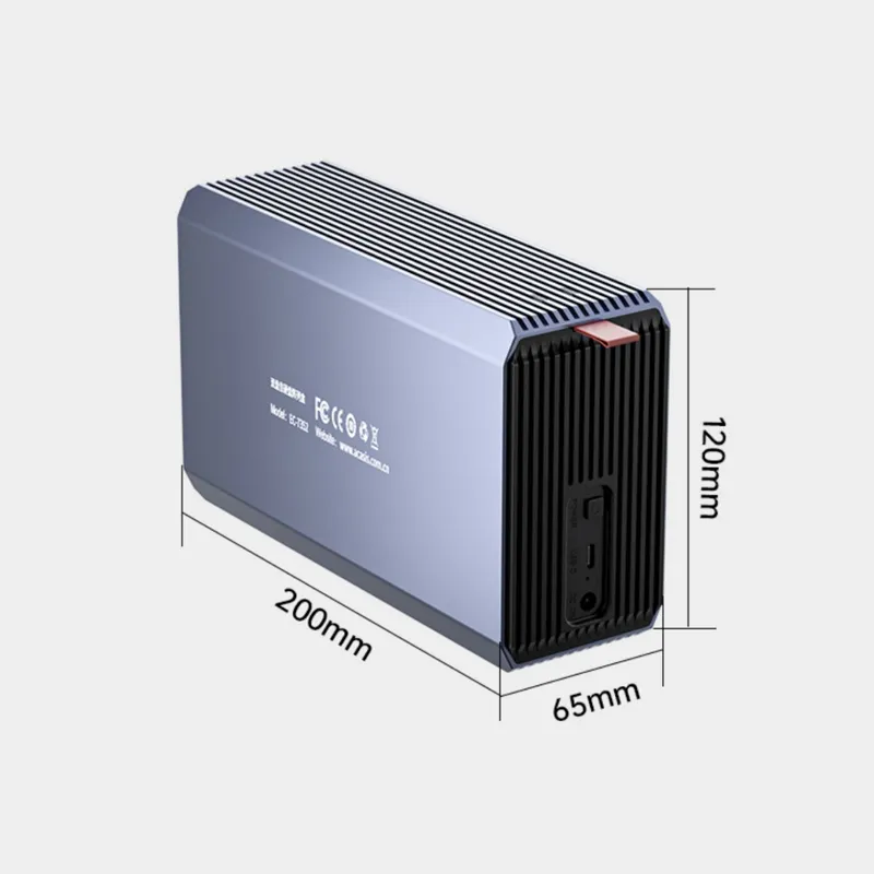 ACASIS Hard Disk Box RAID Cabinet USB 3.0 Dual Disk External 3.5" SDD HDD Enclosure with Power Adapter, Support SATA & 32TB