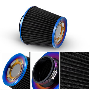 Filtro de aire de 76 mm, forma de hongo azul, lavable, con clip, universal para coche - Product Image 3