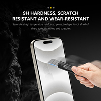 Protecteur d'écran en verre trempé Aurey Factory HD 2.5D 9H pour iPhone 16 15 14 13 12 11 Pro Max