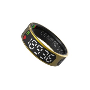 แหวนอัจฉริยะ จอแสดงผลดิจิตอล LED ตรวจวัดอัตราการเต้นของหัวใจ กันน้ำระดับ IP68 ติดตามการนอนหลับ ควบคุมผ่านแอป แบตเตอรี่ใช้งานได้นาน 5-10 วัน - Product Image 3