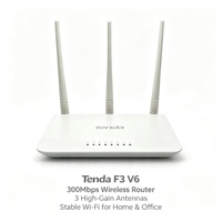 Router Tenda F3 V6 300Mbps 2.4GHz 3 Antenas 5dBi Wifi, Router Usado, Versión en Inglés, Repetidor WDS/Modo AP, 10/100Mbps RJ45