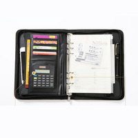 Portafolio de Cuero A4 A5, Portafolio con Cierre de Cuero, Logotipo Personalizado, Organizador de Archivos