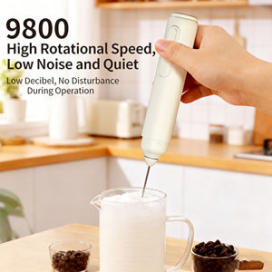 Batidora portátil al por mayor del fabricante, batidora de huevos de mano con carga USB, batidora de café, espumador de leche, batidora eléctrica de acero inoxidable - Product Image 3