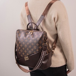 Phụ nữ cổ điển thời trang Trọng lượng nhẹ PU Dây Kéo đóng cửa Ba lô 2024 công suất lớn Túi du lịch bình thường cho sử dụng hàng ngày - Product Image 3