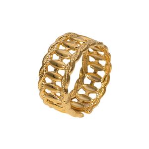 थोक फैशन फंकी सस्ते बड़े स्टेनलेस स्टील गहने pvd उंगली की अंगूठी लड़कियों के लिए - Product Image 1