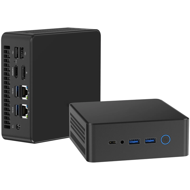 Latest Design Mini PC AMD 3020e DDR4 16GB 1TB SSD Dual Gigabit LAN Type-C Desktop PC with LED Logo for Industrial Office Shop