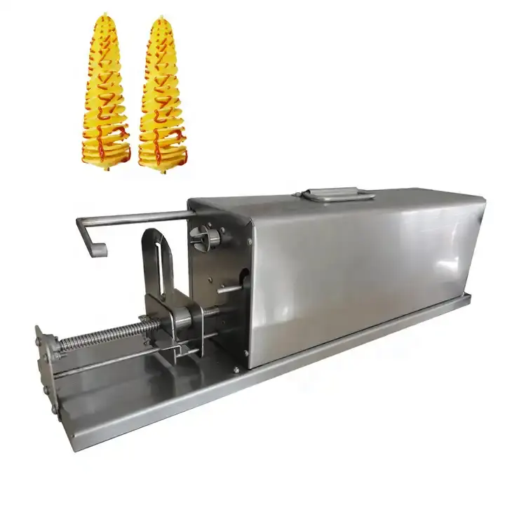 Snack Food Maschinen Kartoffel chips Twister Slicer Cutter Tornado Schneide maschine