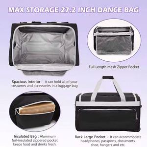 กระเป๋าเดินทางแบบพับได้พร้อมล้อและราวแขวนเสื้อผ้า  ตัวอย่างสินค้าฟรี - Product Image 6