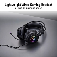 Headset Gaming Dinamis Berkabel USB 3.5mm dengan Mikrofon Peredam Kebisingan, Lampu RGB, Kontrol Volume Stereo untuk PC PS4 PS5 Xbox