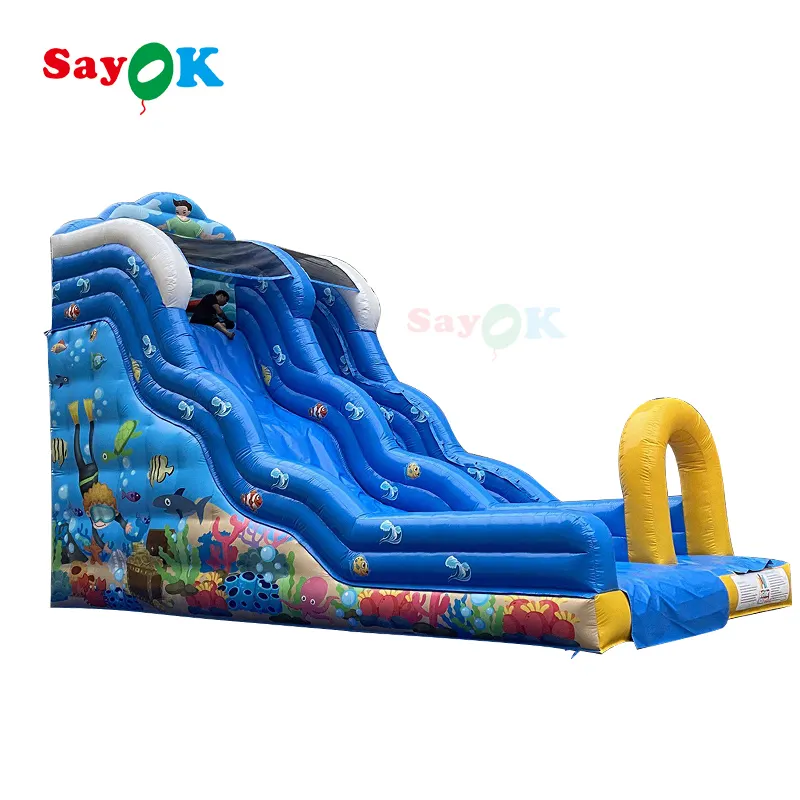 Pvc entzückendes Design Combo nasses trockenes 12-Fuß-Moon-Spielzeug Zubehör Kinder-Schwimmbad mit Wasserrutsche aufblasbares und hüpfhaus