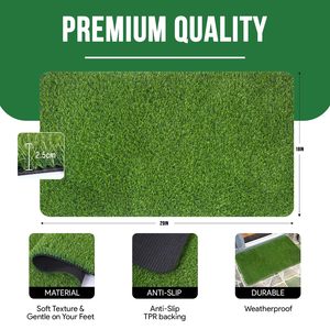 Gazon synthétique intérieur/extérieur de haute qualité 60mm Pile gazon artificiel imperméable doux pour jardin paysage décoratif - Product Image 3