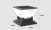 Lampe solaire à pilier LED pour extérieur, étanche IP65, corps en ABS, blanc chaud, garantie de 2 ans, dimmable, pour jardin, 20W, 3000+4000K+6000K