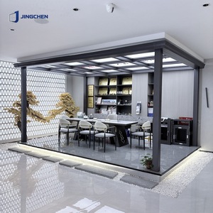 JINGCHEN Véranda en aluminium avec toit à persiennes à rupture de pont thermique, insonorisée et étanche, pour patio, villa, hôtel, extérieur - Product Image 1