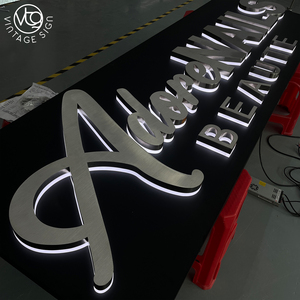 Illuminated <strong>Signpost</strong> Acrylic Brightness Backlit Led Letter Advertising Back Lit Stainless Steel Sign With High Quality - Product Image 4