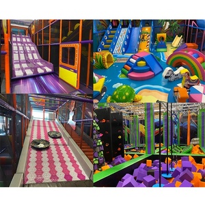 Tùy chỉnh bán buôn trong nhà trẻ em mềm CHƠI thiết bị thiết lập bên trong sân chơi cho trẻ em sân chơi trong nhà nhựa đôi trượt công viên - Product Image 5