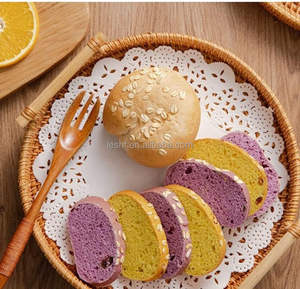 Piring Makan Rotan Anyaman Bulat dengan Pegangan Kayu Keranjang Rotan untuk Penggunaan di Dapur, Ruang Tamu, Kamar Mandi, atau Lemari - Product Image 3