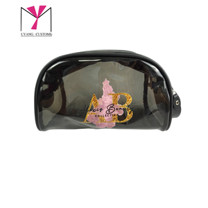 Transparent Thick Pvc Zippered Toiletry Carry Pouch Waterproof Makeup Artist Large Diaper Shoulder transparent cosmetic bag - Product Image 5