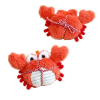 Jouet en peluche pour chat, imitation crabe homard, avec herbe à chat et clochette, durable, pour l'auto-entretenement, poupée pour animal de compagnie