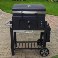 Barbecue au charbon de bois d'extérieur avec design démontable (KD) en acier au carbone noir