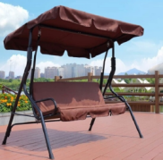 Balançoire de plein air pour patio, plage suspendue, trois places, chaise de jardin avec auvent, personnalisée en gros par l'usine