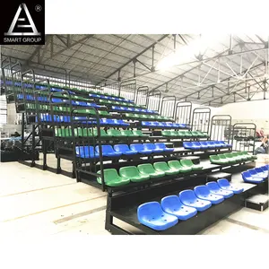 10 Rows Plastic Retractable Stadium Seats Mobile Bleachers Chair Folding Bleacher Seating System With Most Competitive Price