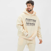 Sweat à capuche oversize de luxe en coton imprimé personnalisé pour homme, avec broderie sur mesure, coupe lourde et épaules tombantes, style streetwear