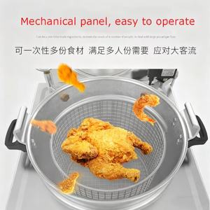 Freidora <span class=keywords><strong>de</strong></span> <span class=keywords><strong>Pollo</strong></span> Rectangular Comercial <span class=keywords><strong>de</strong></span> Acero Inoxidable SUYUAN SY-16, 16L, 3000W, Eléctrica, 220V, Plateada - Product Image 2