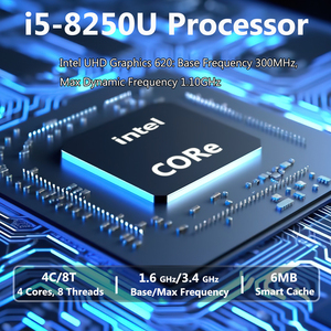 Kingdel Industrial Mini-PC i5-8250U lüfter los 8GB DDR4/256GB NVMe 4K HD/VGA Dual RS232 COM-Anschlüsse US-Lager - Product Image 4