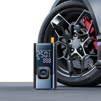 Compresseur d'air portable pour pneus de voiture 150 PSI ABS, alimenté par batterie 7,4 V 4500 mAh, avec écran LED et lumière d'urgence, arrêt automatique