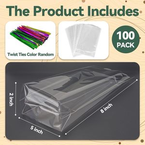 Sacs en plastique transparents BOPP de haute qualité, auto-scellants, résistants à l'humidité, imprimés sur mesure, thermoscellables pour le stockage alimentaire - Product Image 4