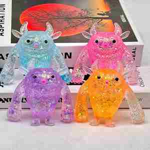 ของเล่นบีบมอนสเตอร์รูปลูกวัวแบบใหม่ ประดับกลิตเตอร์ มอลโทส นุ่มนิ่ม บรรเทาความเครียด ของขวัญสำหรับเด็กและผู้ใหญ่ พร้อมบรรยากาศเท่ๆ ขายส่ง - Product Image 2