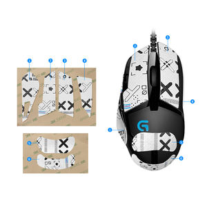Ruban adhésif pour poignée de souris pour Logitech G402 <span class=keywords><strong>Hero</strong></span> <span class=keywords><strong>SE</strong></span> Antidérapant Suck Sweat Pre Cut Punk - Product Image 2