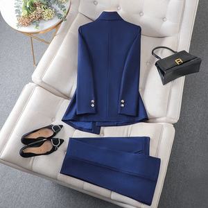 Tailleur da ufficio da <span class=keywords><strong>donna</strong></span> abito da <span class=keywords><strong>donna</strong></span> formale giacca <span class=keywords><strong>pantaloni</strong></span> due pezzi - Product Image 2