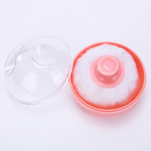Portable Plush Powder Puff Round Cotton <b>Makeup</b> <b>Tool</b> For Baby And Hair Salon Use Pink And Blue - Product Image 1