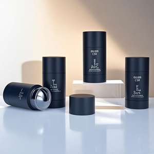 50ml 75ml Custom Empty <b>Biodegradable</b> Matte Black Twist up Deodorant Stick Antiperspirant Round Tube Container - Product Image 4