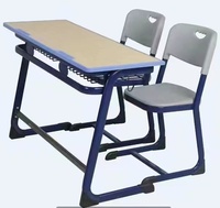Ensemble bureau et chaise double réglable pour étudiants mobilier scolaire pour enfants en vente