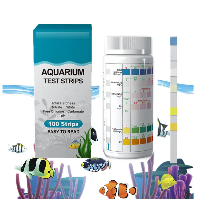 Aquarium Water Test Kit Voor Fish Tank 6in1 Water Teststrips Betta Vis Garnalen Landschap Schildpad Aquatics