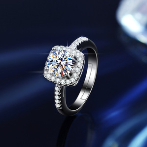 High-quality Jewelry Set D-color Moissanite <strong>Ring</strong> Earrings and <strong>Necklace</strong> with GRA Certificate Women's <strong>Wedding</strong> Set. - Product Image 2