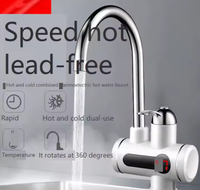 Robinet d'eau chaude électrique à affichage numérique LED de haute qualité robinet de cuisine monotrou vanne en céramique