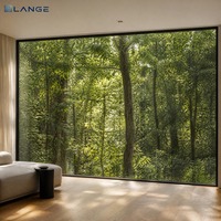 Fenêtre fixe LANGE moderne et minimaliste avec cadre ultra-fin en alliage d'aluminium, triple vitrage, idéale pour hôtels et villas