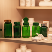 Vente en gros d'usine de contenants en plastique pour compléments alimentaires, vitamines, pilules, médicaments, capsules, comprimés, flacons